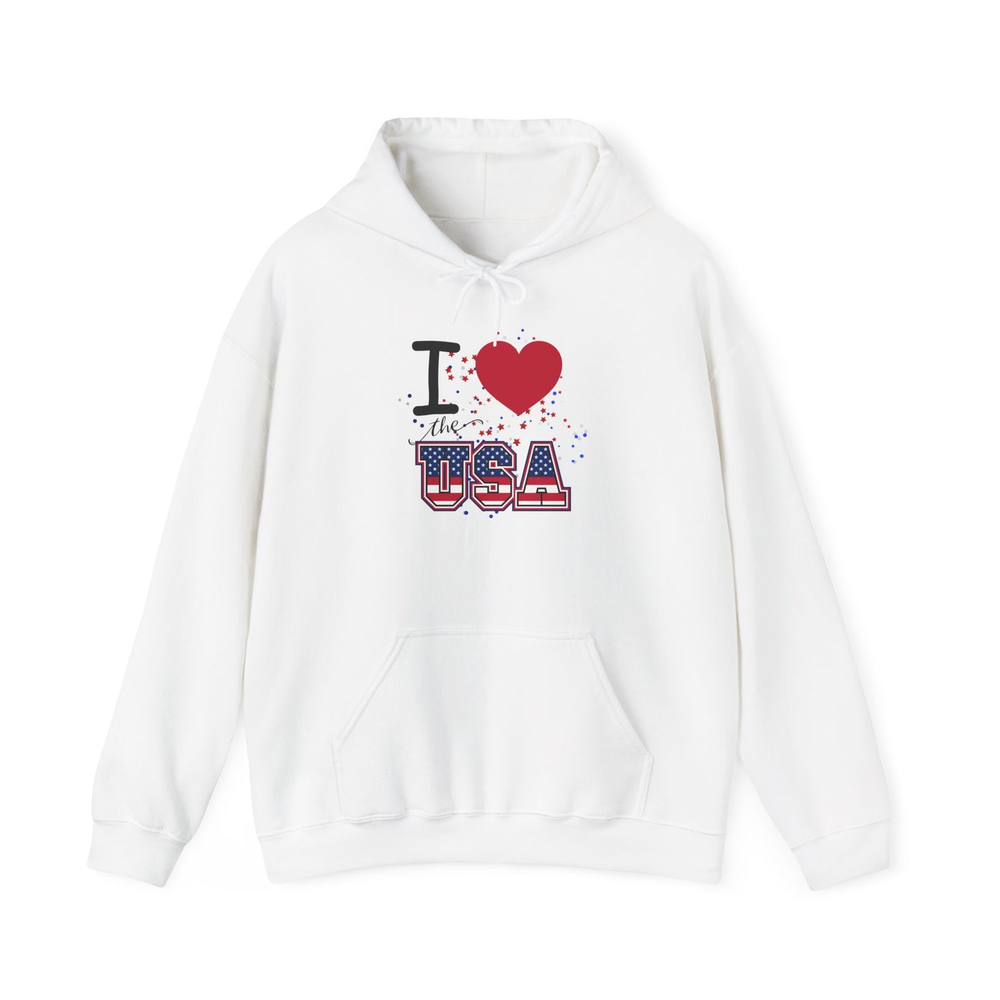 I Love The USA Heavy Blend™ Hooded Sweatshirt