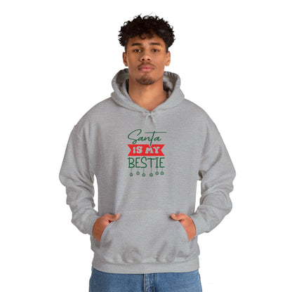 Santa Is My Bestie Adult Heavy Blend™ Hooded Sweatshirt