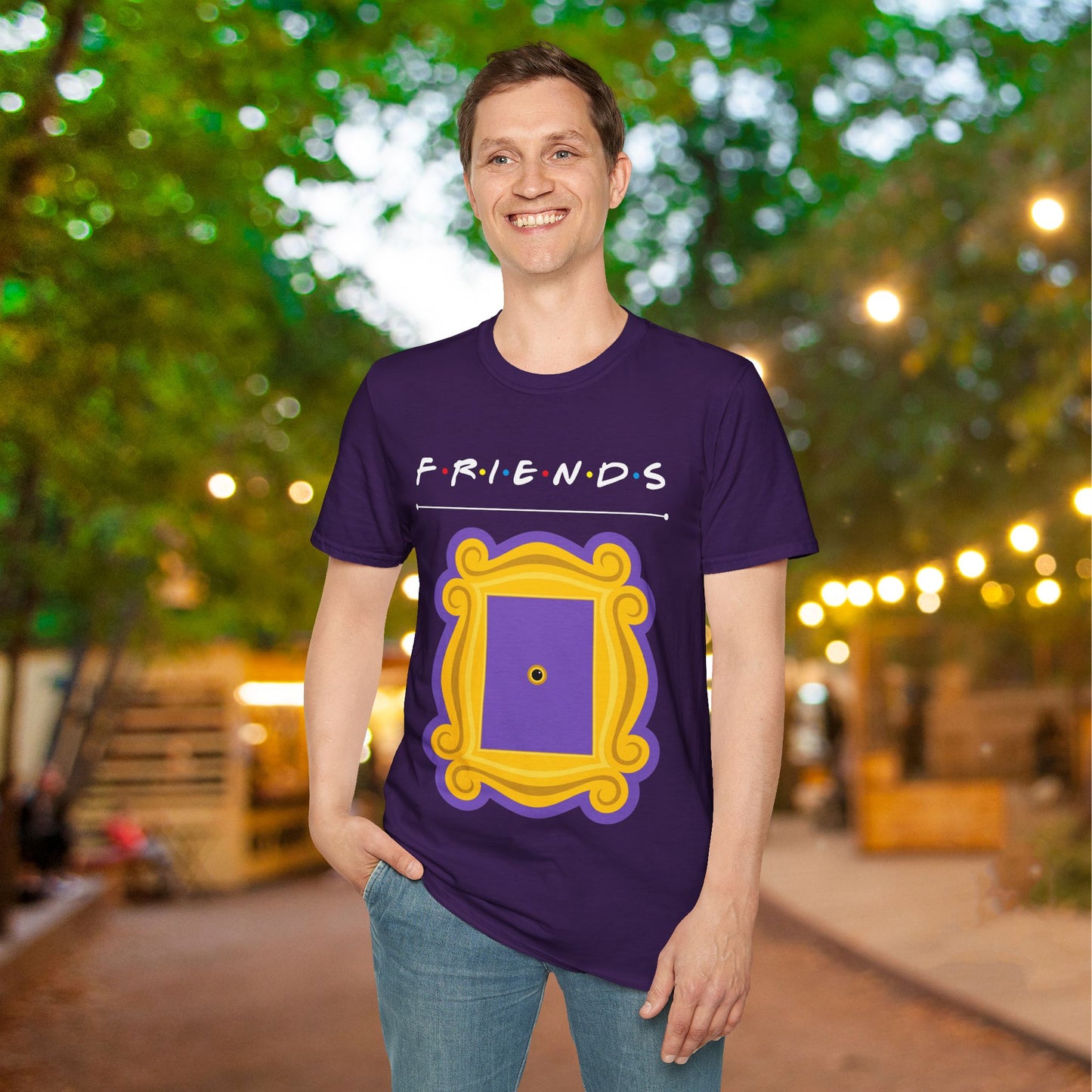 Friends; Peephole Adult T-shirt