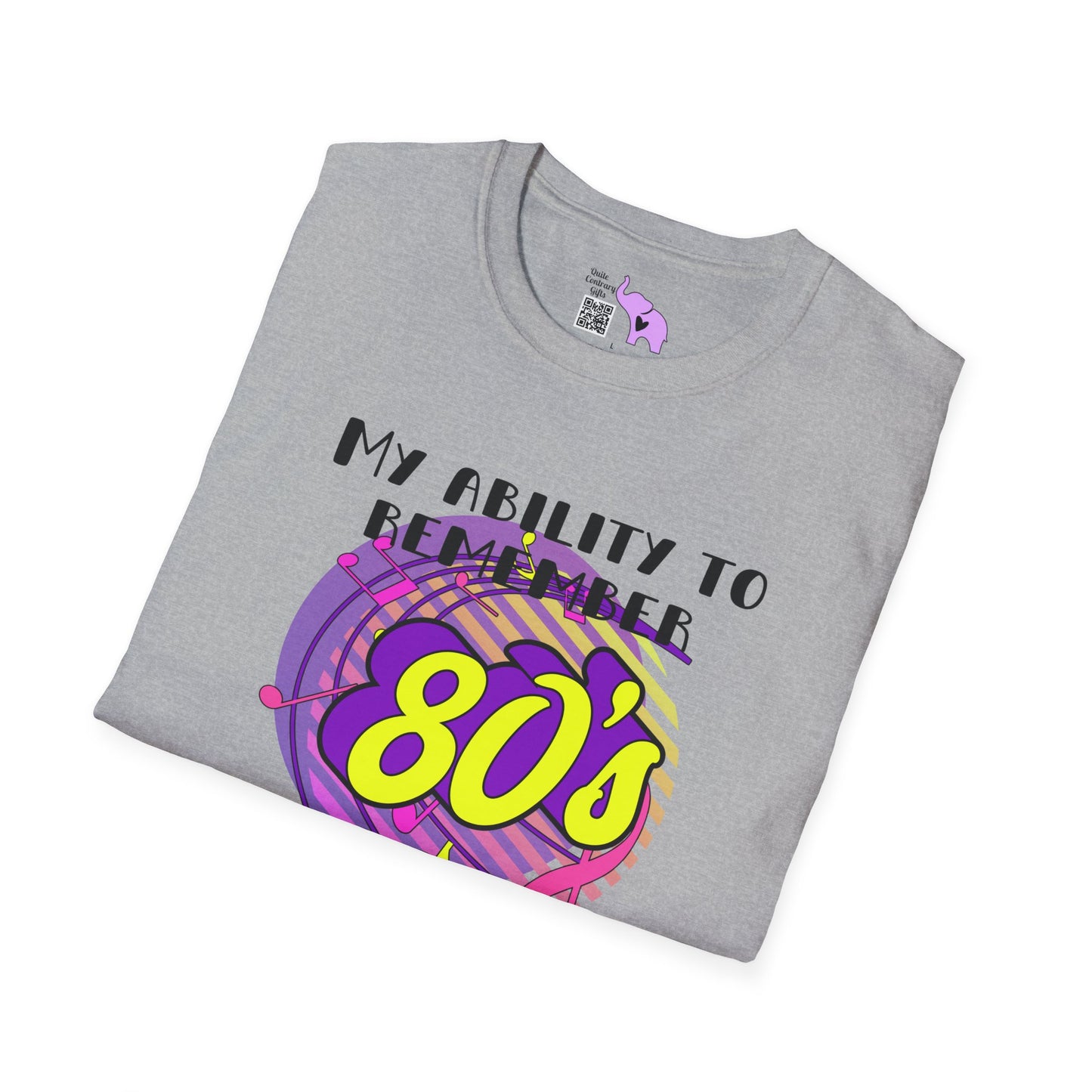 My Ability to Remember 80's Song Lyrics Far Exceeds my Ability to Remember... Adult T-shirt