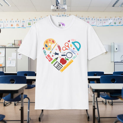 School Supplies Heart T-shirt