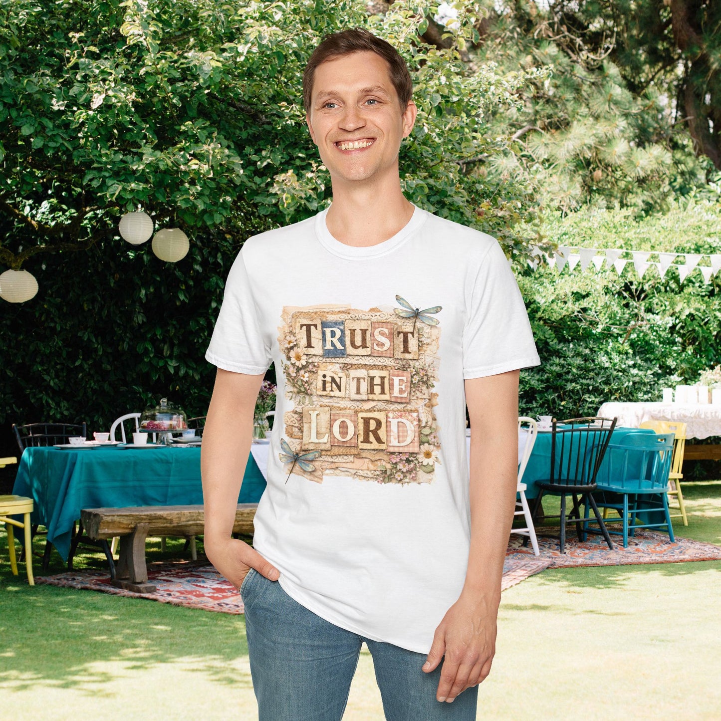 ""Trust In The Lord (Lace Collage) Adult T-shirt