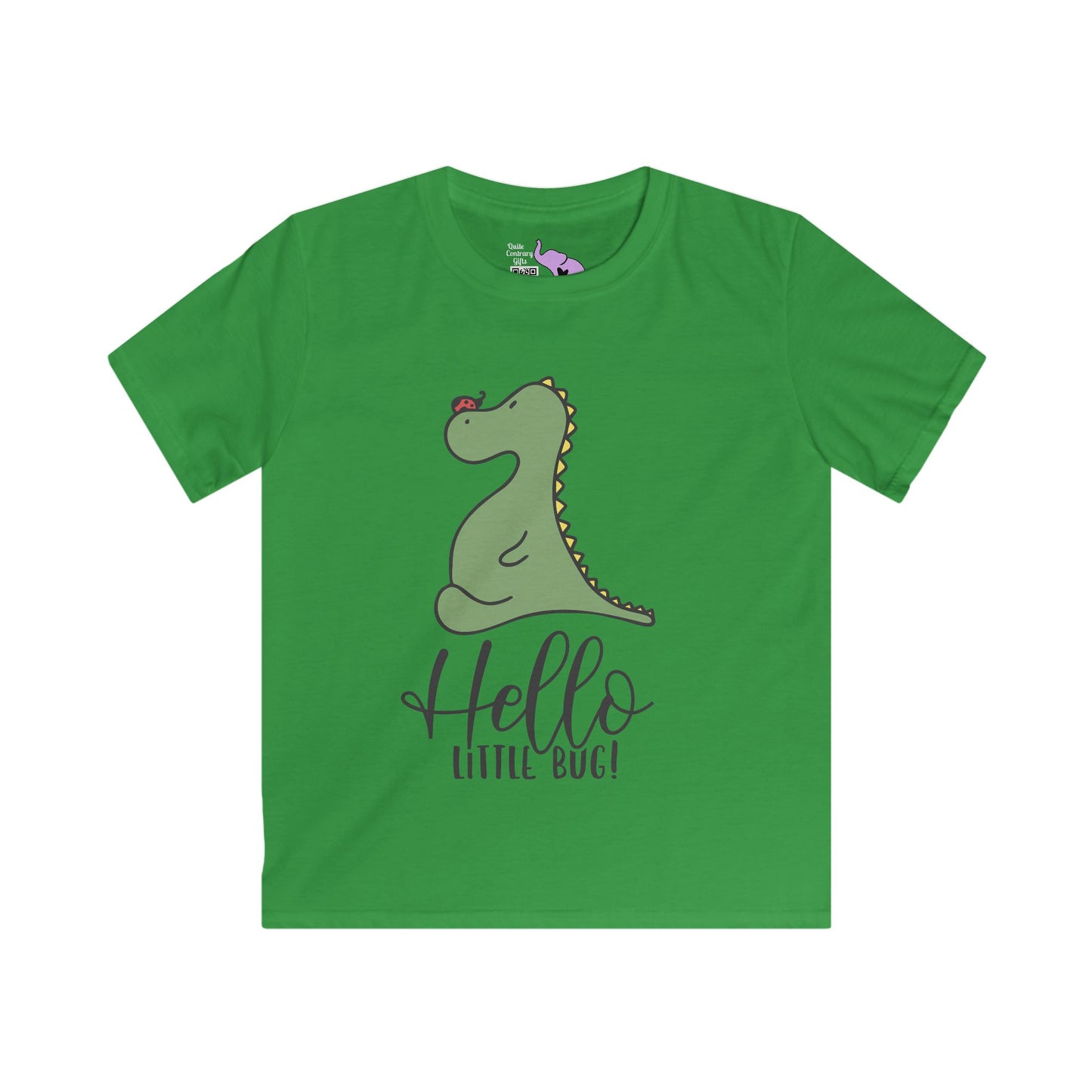 Hello Little Bug (Dinosaur) Kids Softstyle Tee