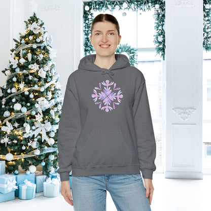 Large Snowflake 3 Adult Heavy Blend™ Hooded Sweatshirt