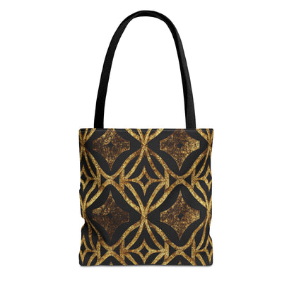 Golden Star Lattice Canvas Tote Bag