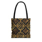 Golden Star Lattice Canvas Tote Bag