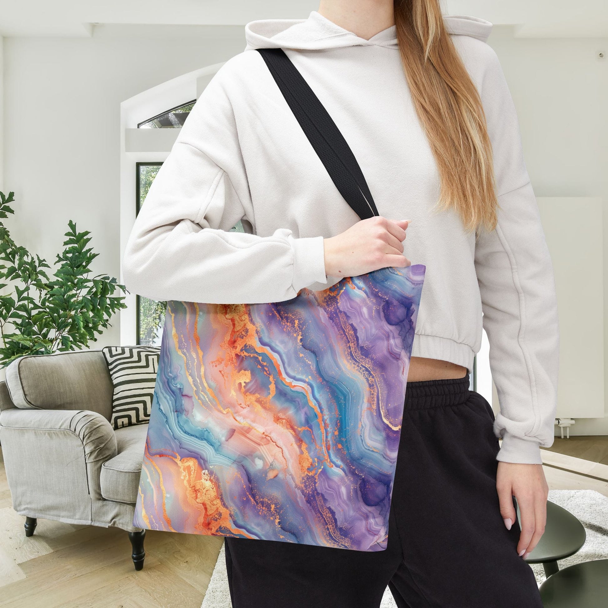 Dreamwave Marble Canvas Tote Bag