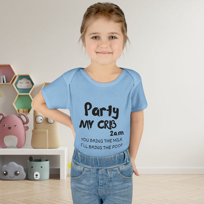 Party My Crib 2AM Infant Baby Rib Bodysuit