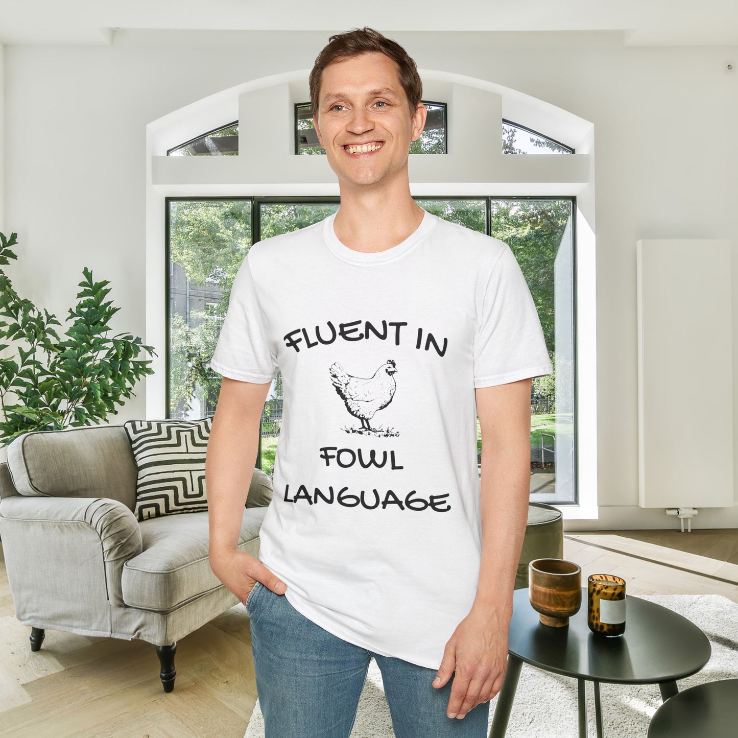 Fluent in Fowl Language Adult T-shirt