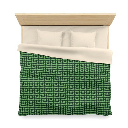 Diamond Bloom- Spruce & Sage Microfiber Duvet Cover