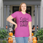 Coffee Cats Witches & Spells Adult T-shirt