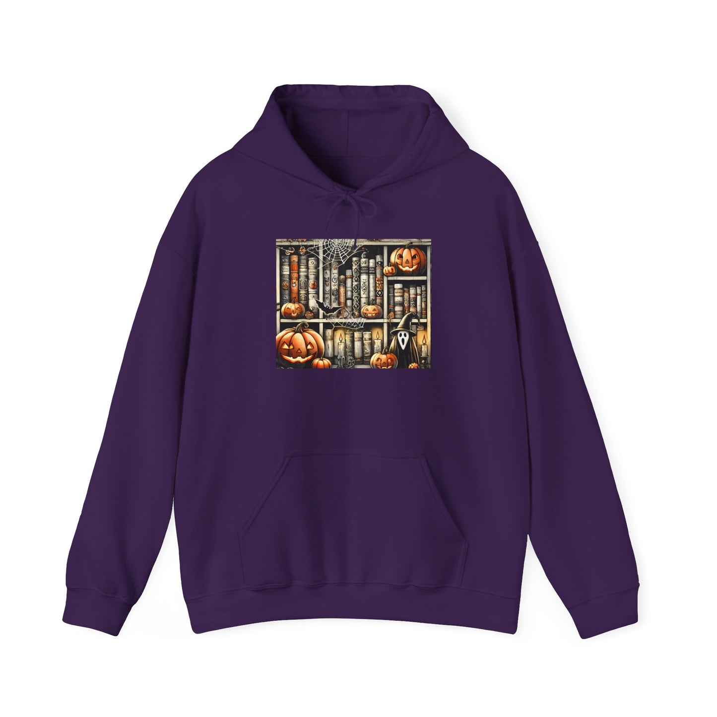 Spooky Book Shelf Heavy Blend™ Hooded Sweatshirt
