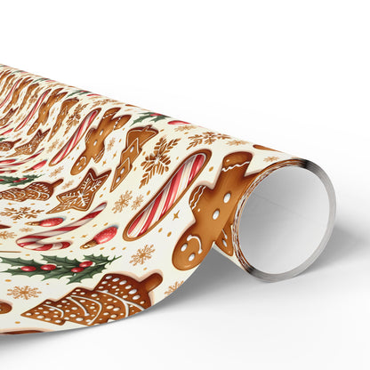 Peppermint & Gingerbread Dreams Wrapping Paper
