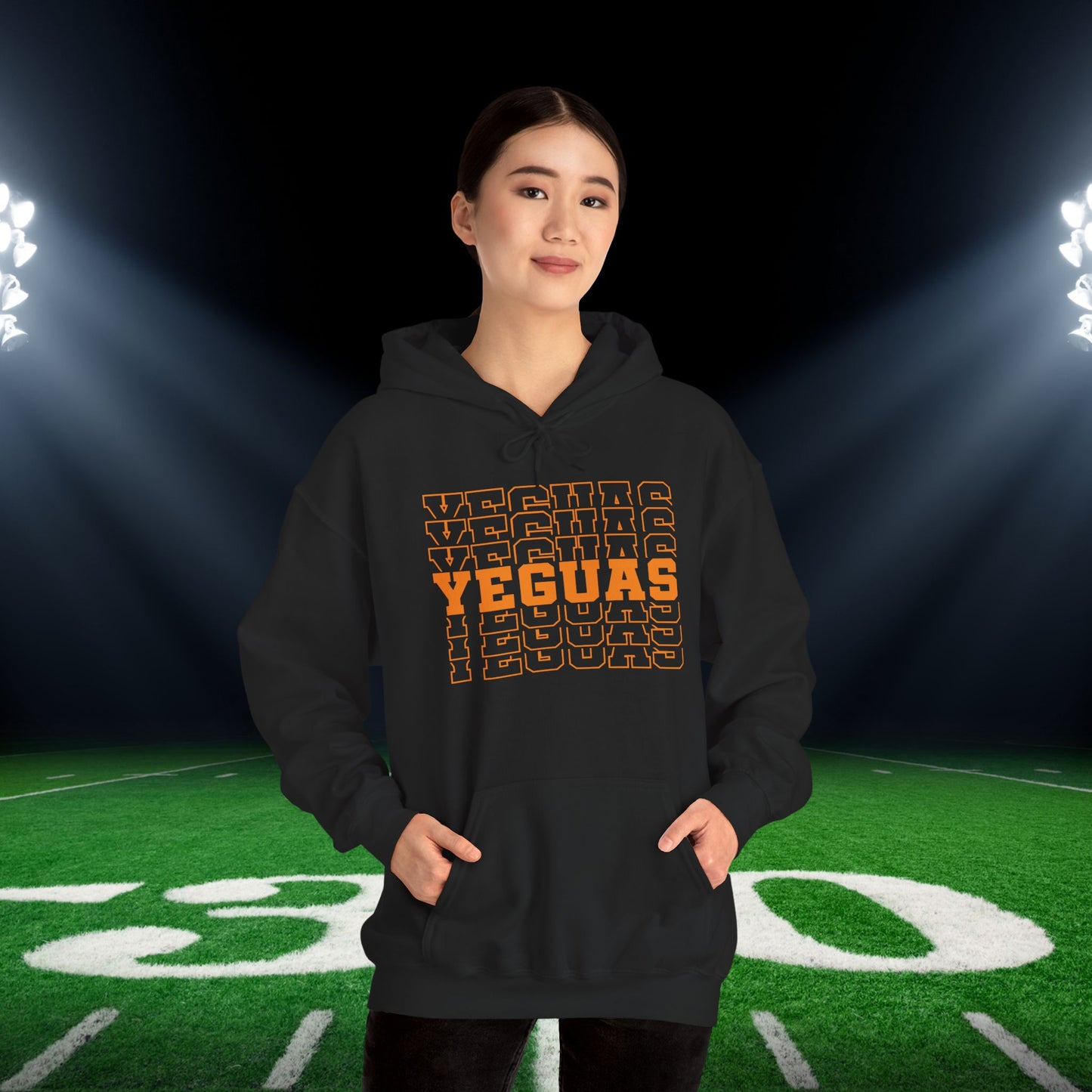 Yeguas (Stacked) Adult Heavy Blend™ Hooded Sweatshirt
