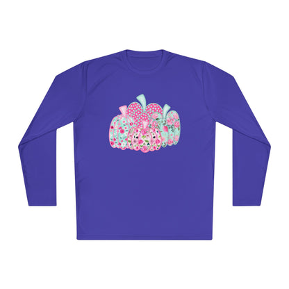 Floral Pumpkins Adult Long Sleeve Tee