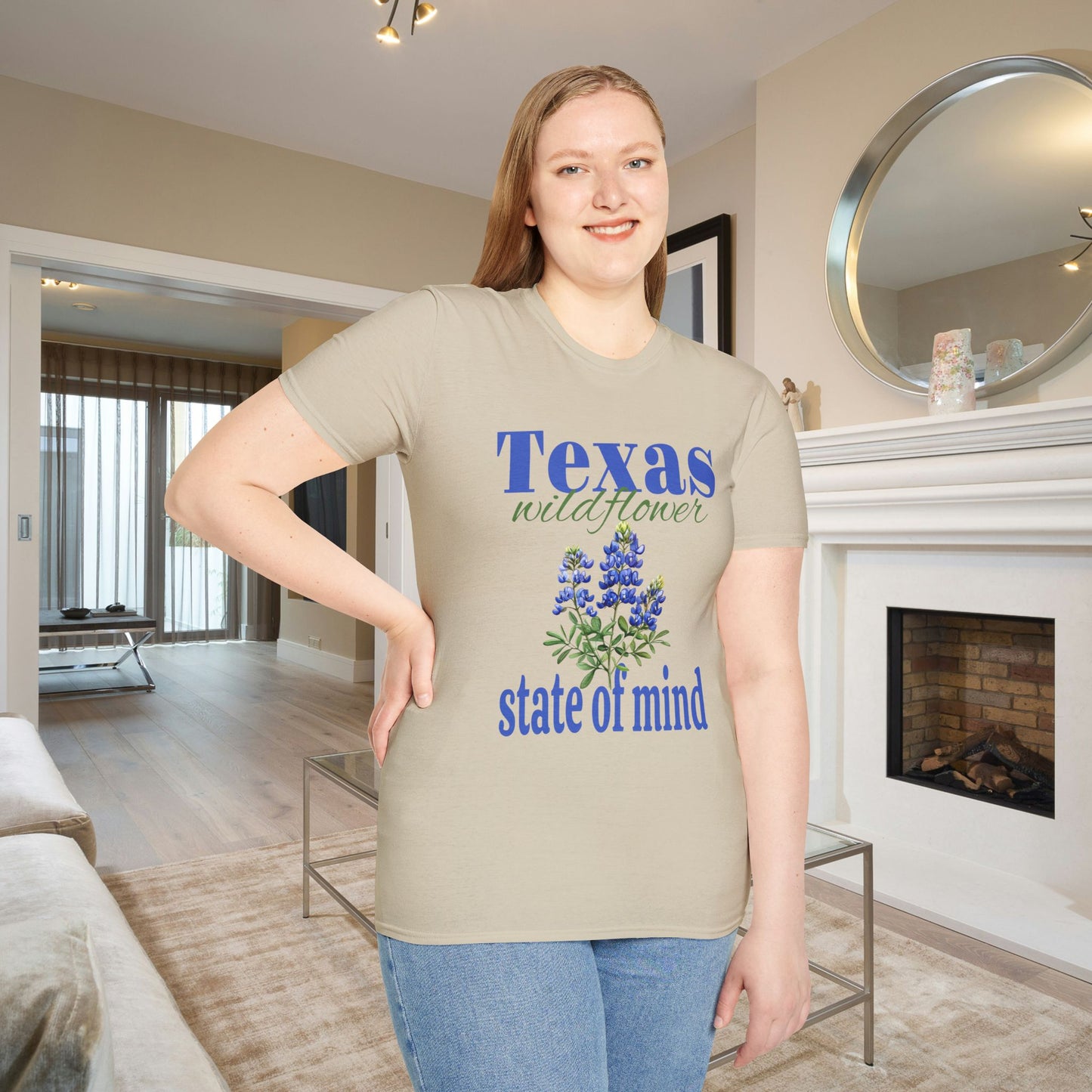 Texas Wildflower State of Mind Adult T-shirt