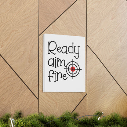 Ready Aim Fire Canvas Vertical Wraps w/o Frame