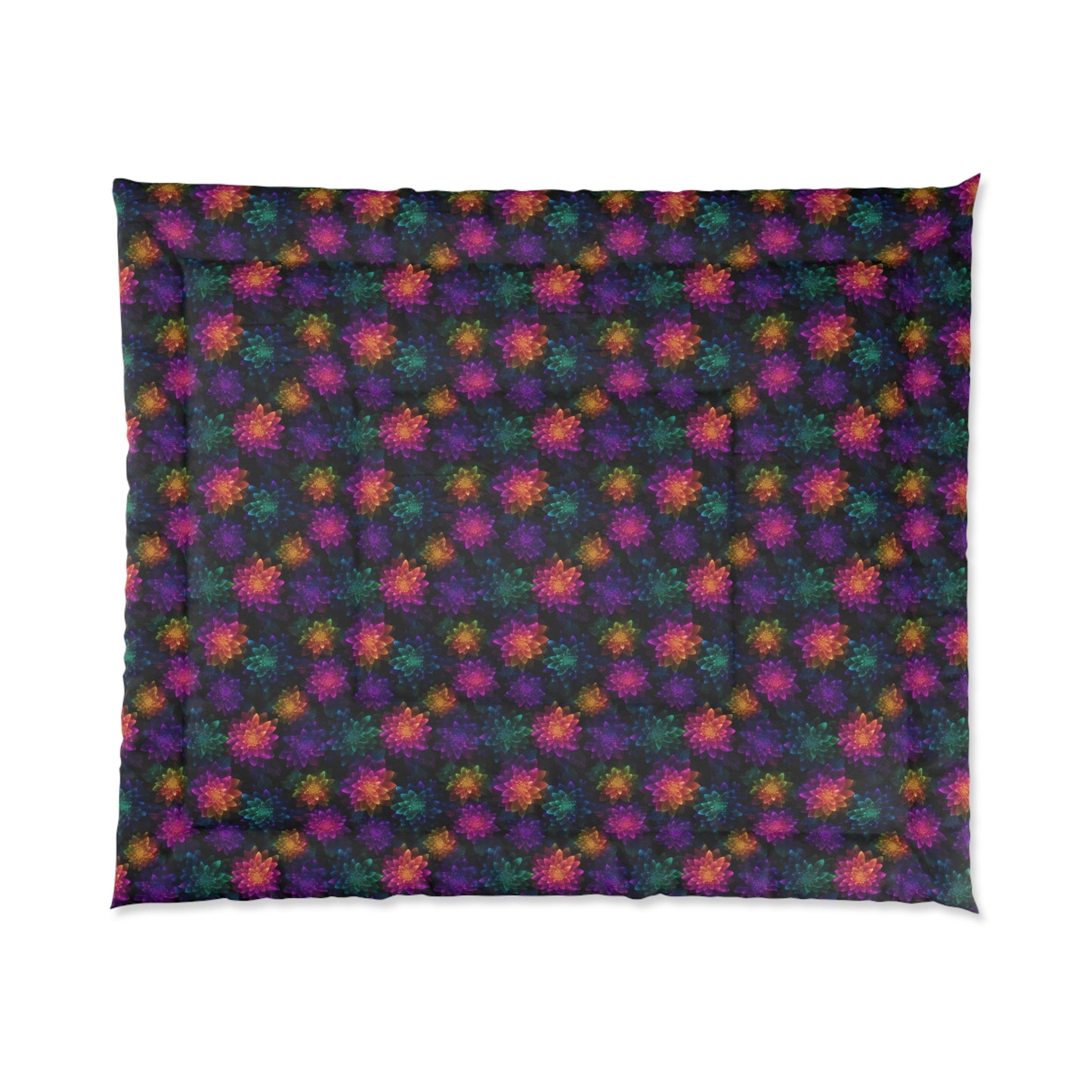 Neon Lotus Blooms Basic Bedding Set