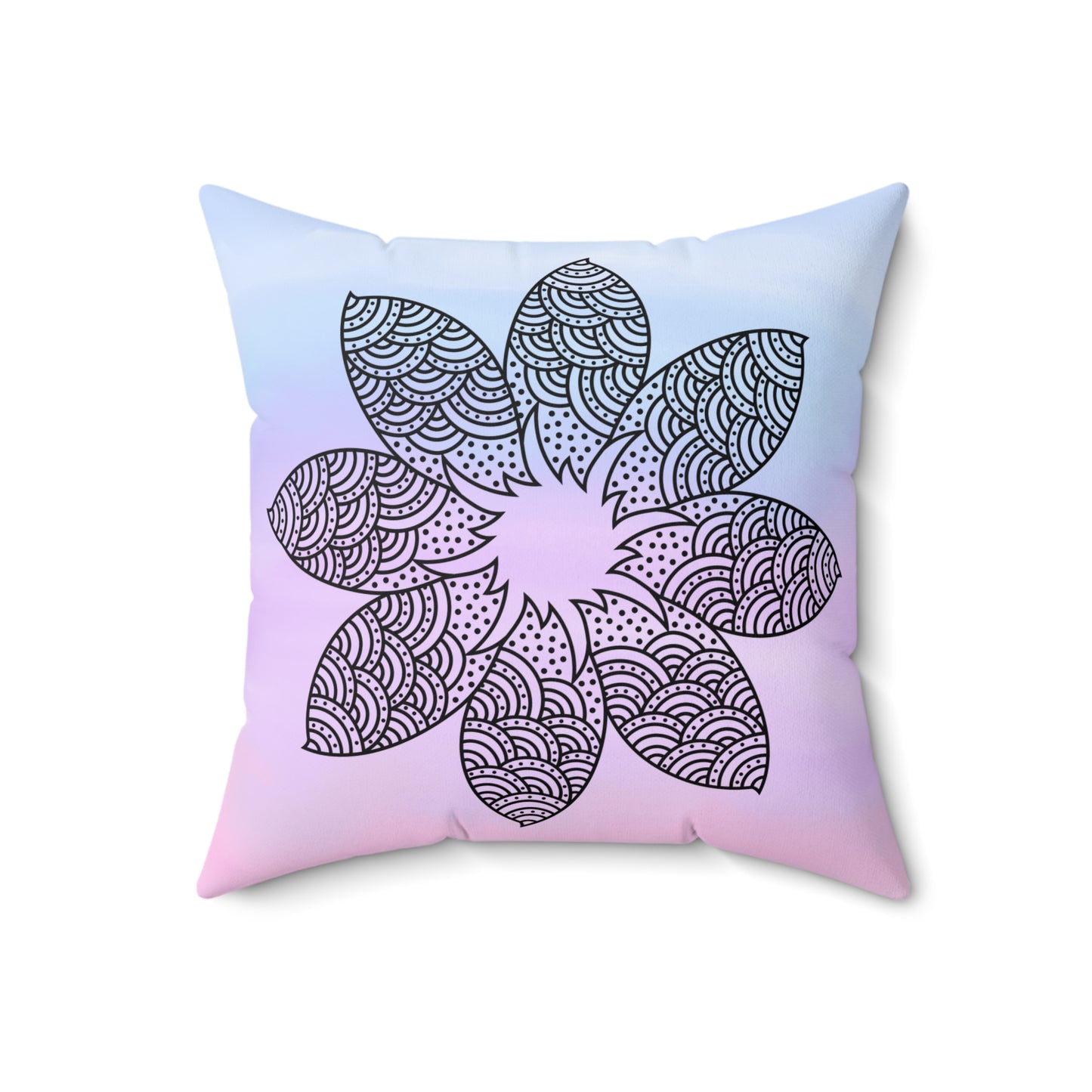 Serene Bloom Throw Pillow