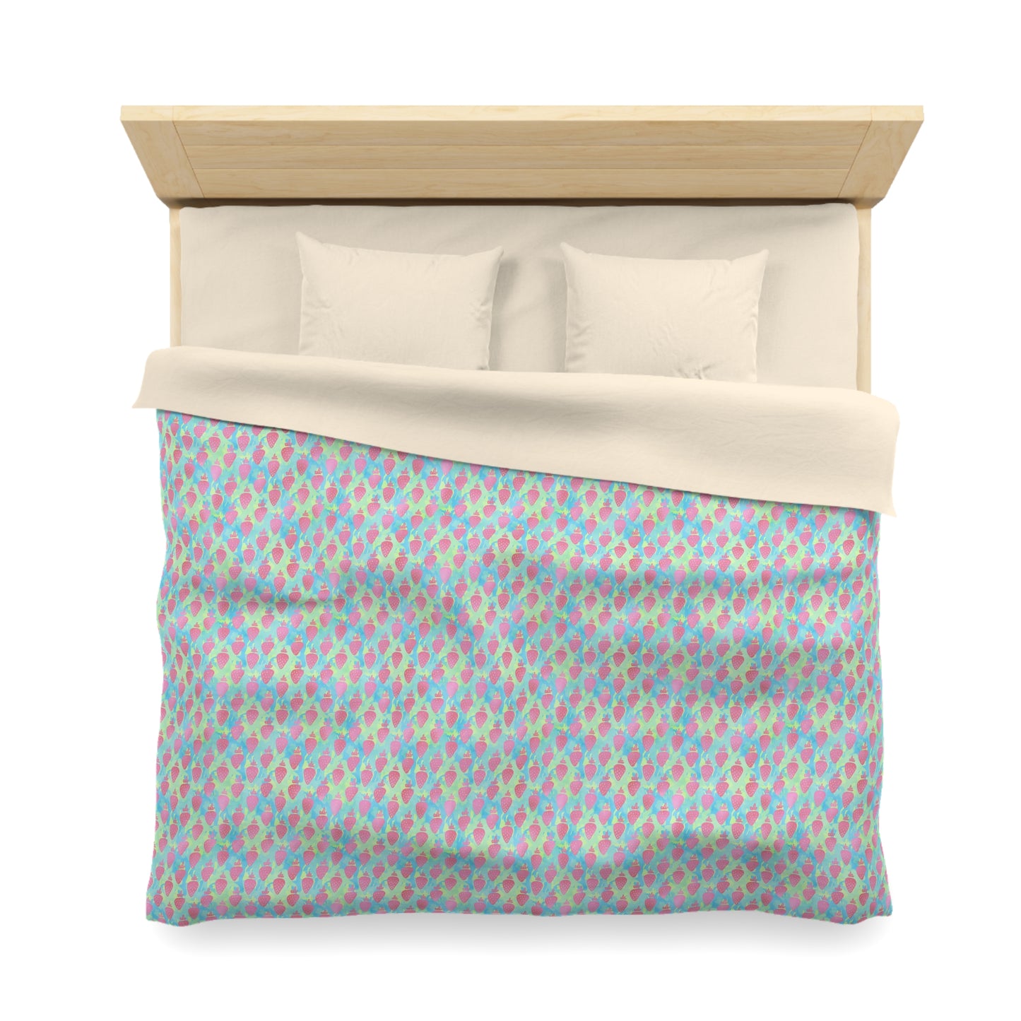 Strawberry Breeze Microfiber Duvet Cover