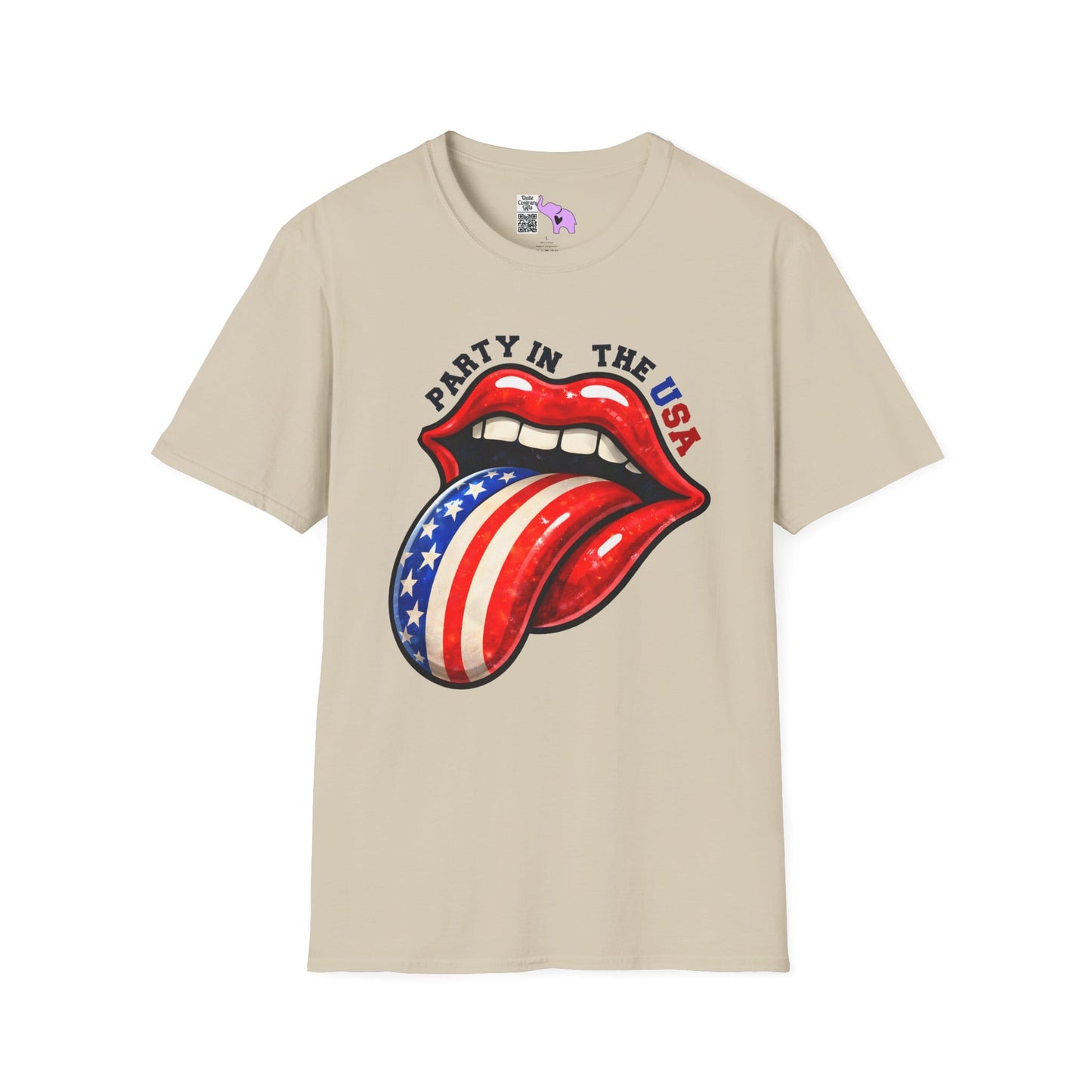 Party in the USA (Tongue) Adult T-shirt