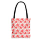 Doodle Hearts Canvas Tote Bag