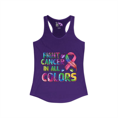Fight Cancer In All Colors 8 Women's Ideal Racerback Tank