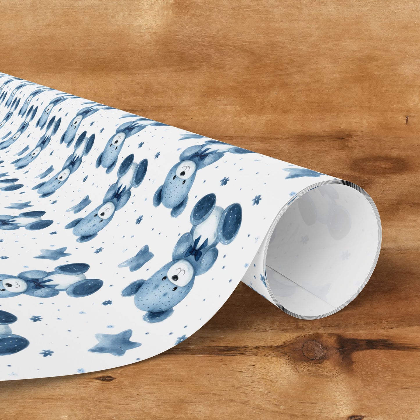 Blue Bear Hugs Gift Wrap for All Occasions