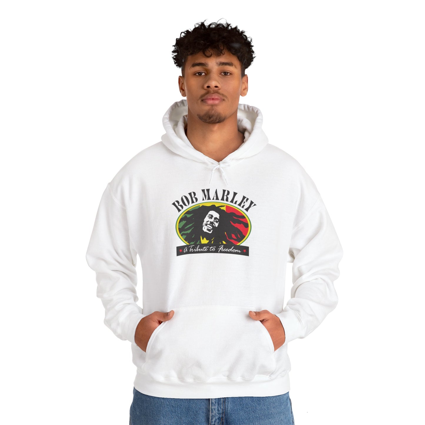 Bob Marley A Tribute To Freedom Adult Heavy Blend™ Hooded Sweatshirt