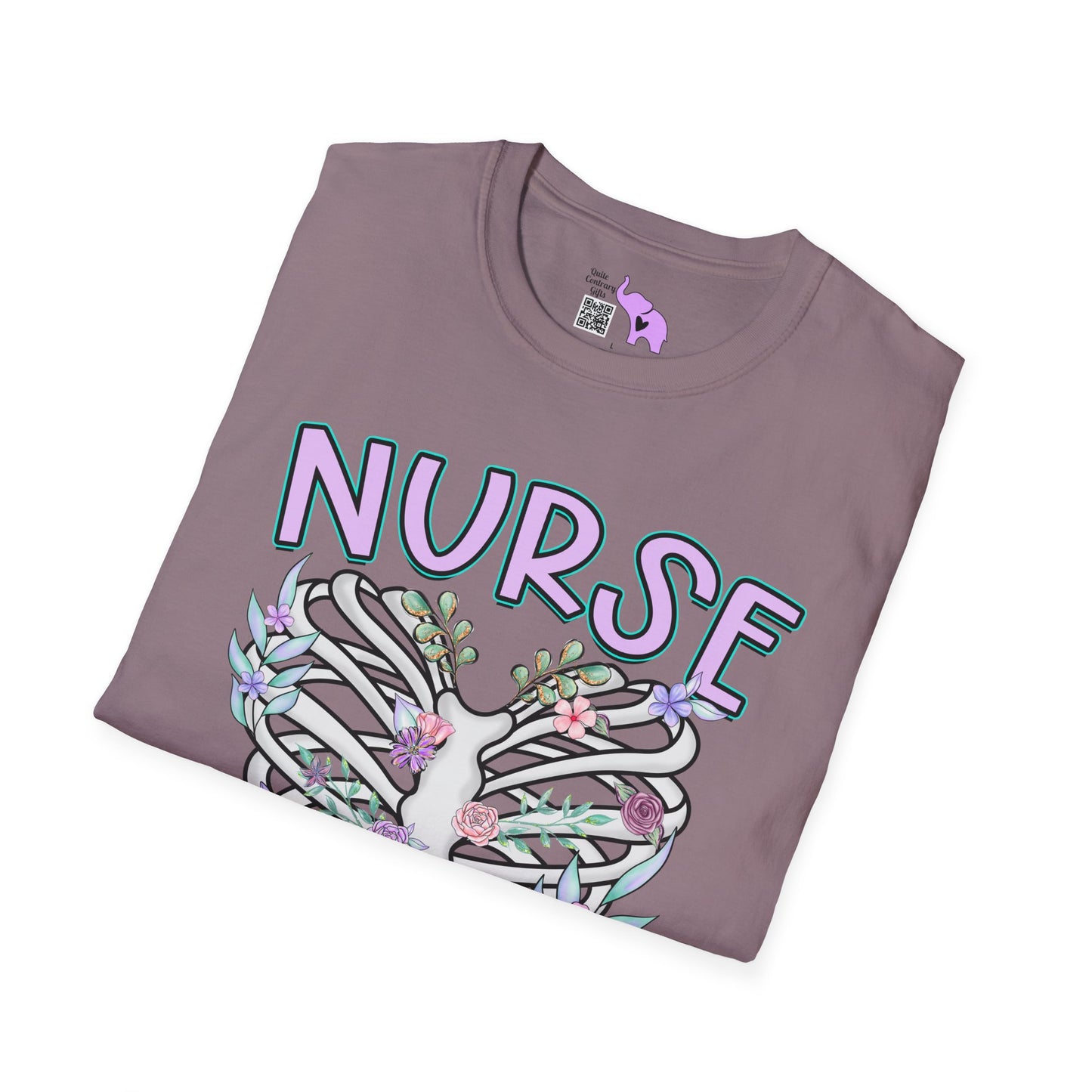 Nurse (Ribs & Flowers) Adult T-shirt