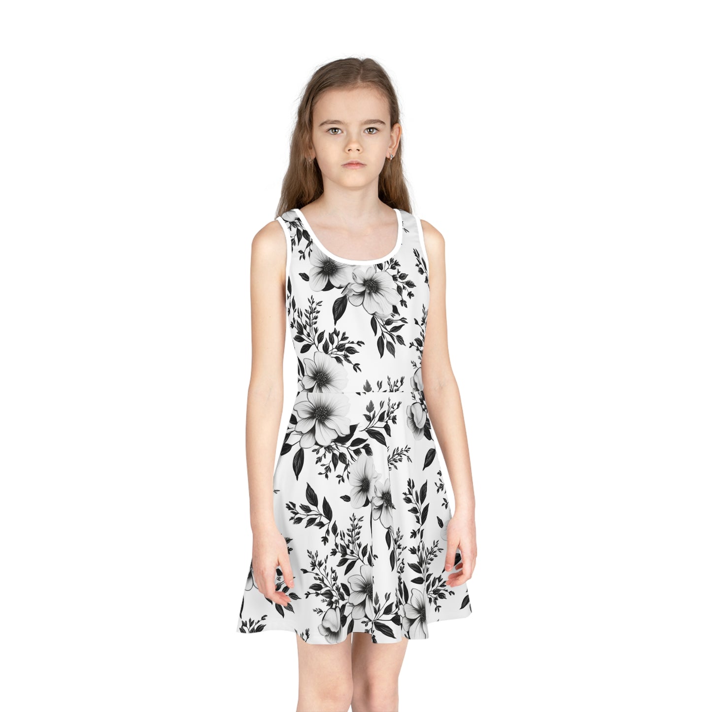 Garden Sketch Girls' Sleeveless Sundress