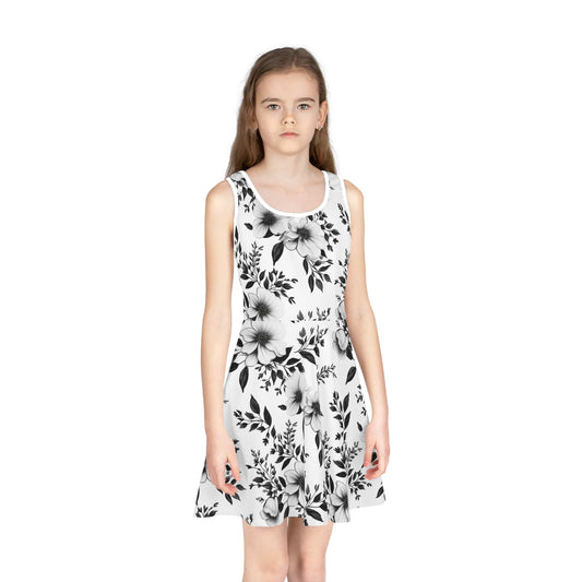 Garden Sketch Girls' Sleeveless Sundress