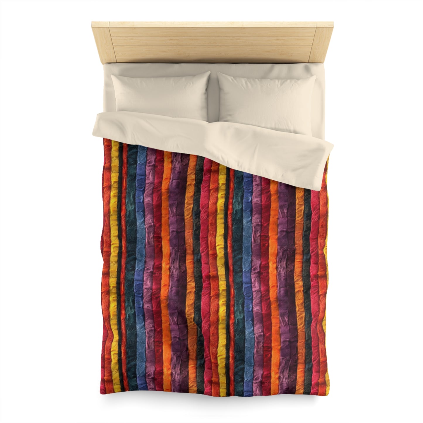 Vertical Vibes Microfiber Duvet Cover