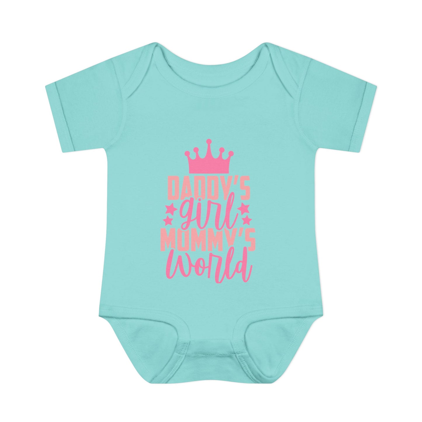 Daddy's Girl Mommy's World Infant Baby Rib Bodysuit