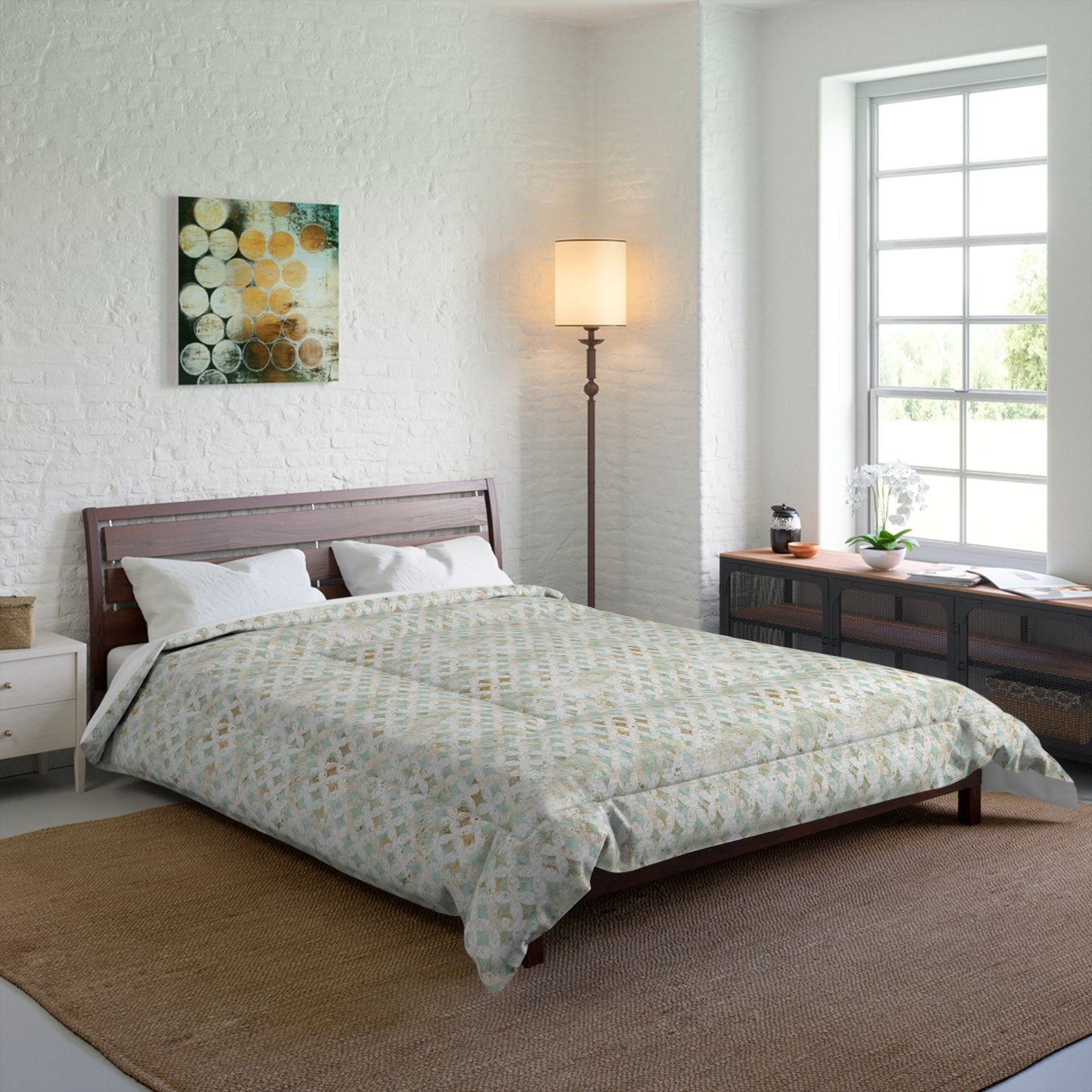 Faded Correspondence Comforter