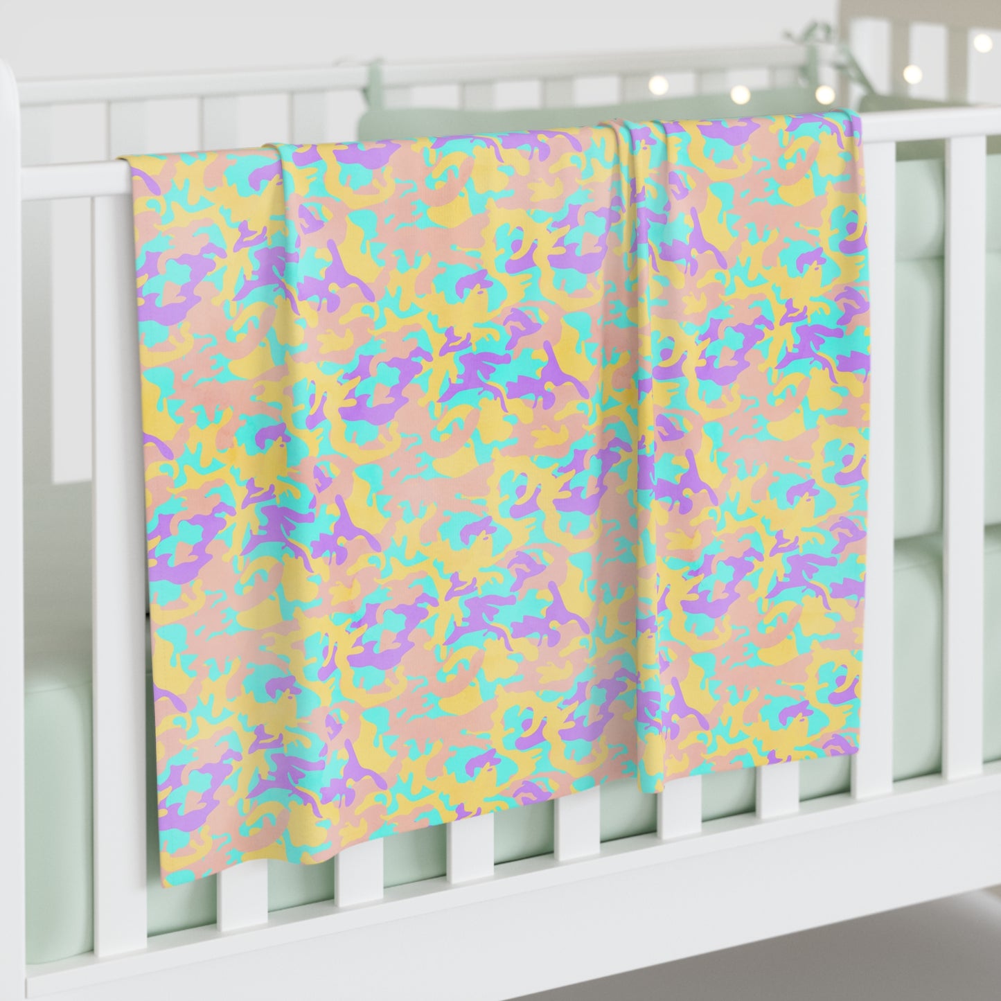 Dreamsicle Camo Baby Swaddle Blanket