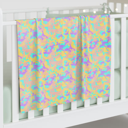 Dreamsicle Camo Baby Swaddle Blanket