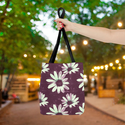 Purple Tide Petals Canvas Tote Bag