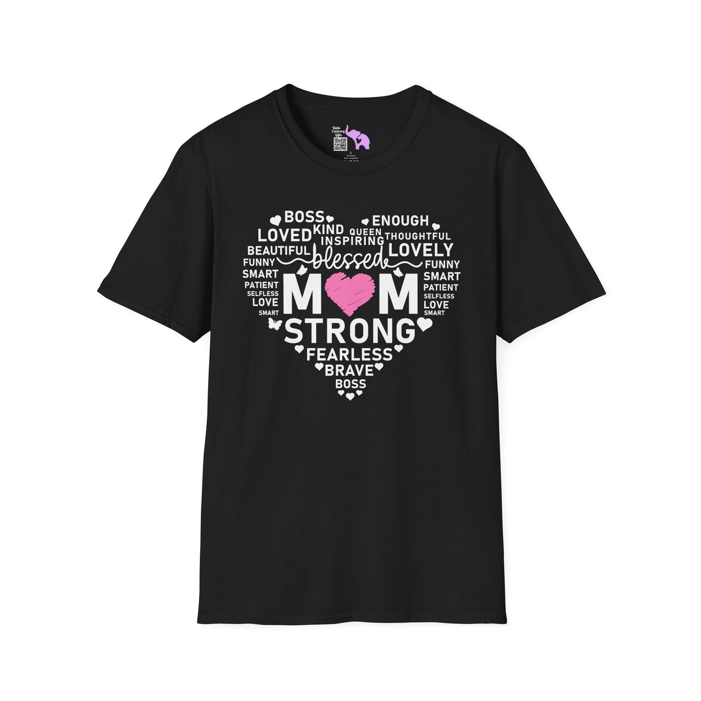 Mom Strong (Heart) Adult T-shirt