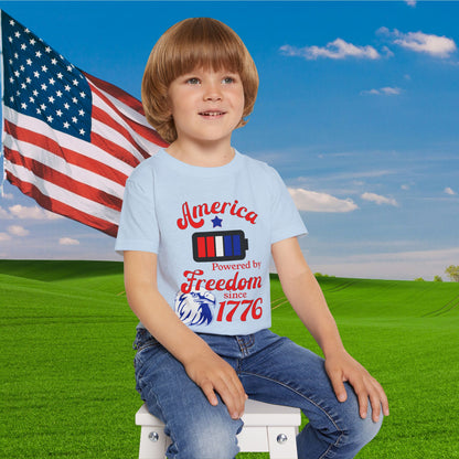 America Powered By Freedom Since 1776 Heavy Cotton™ Toddler T-shirt