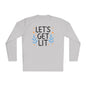 Hanukkah Let's Get Lit Adult Long Sleeve Tee