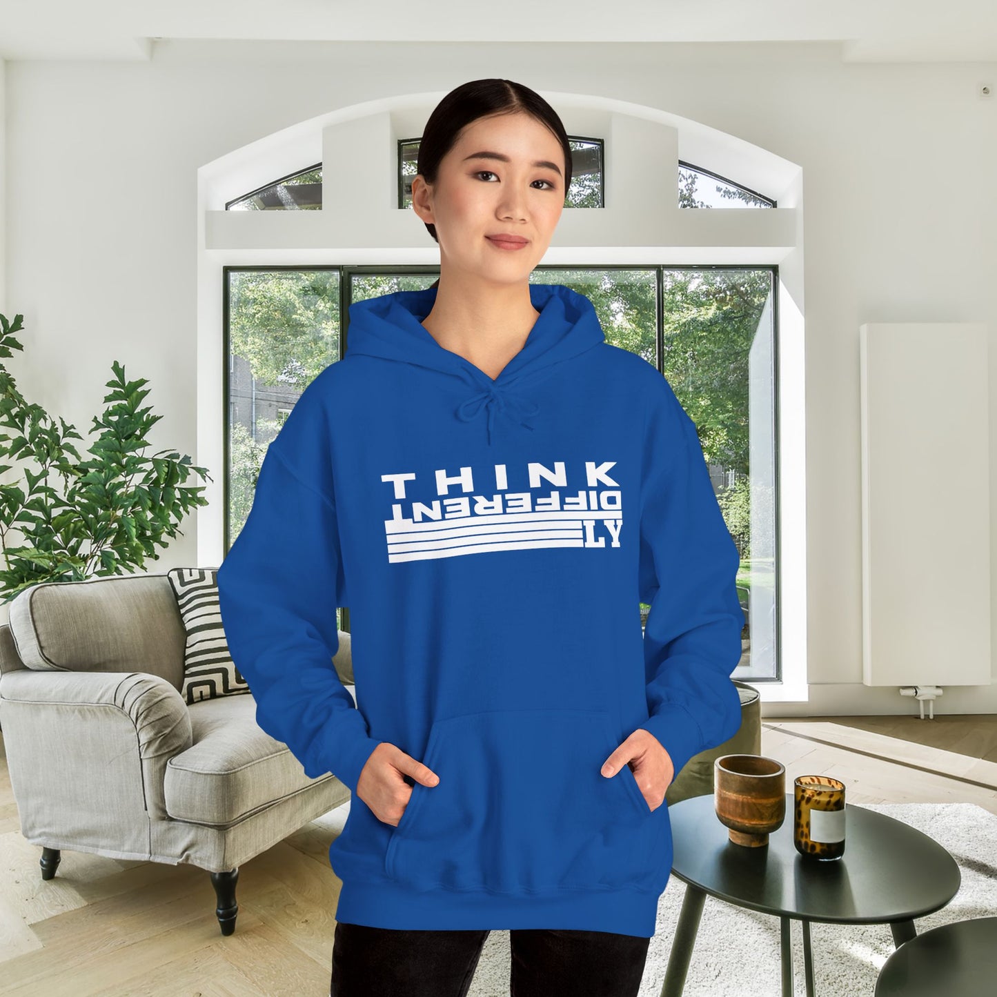 Think Differently Heavy Blend™ Hooded Sweatshirt