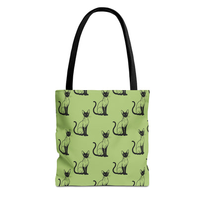 Siamese Charm – Sage Garden Canvas Tote Bag