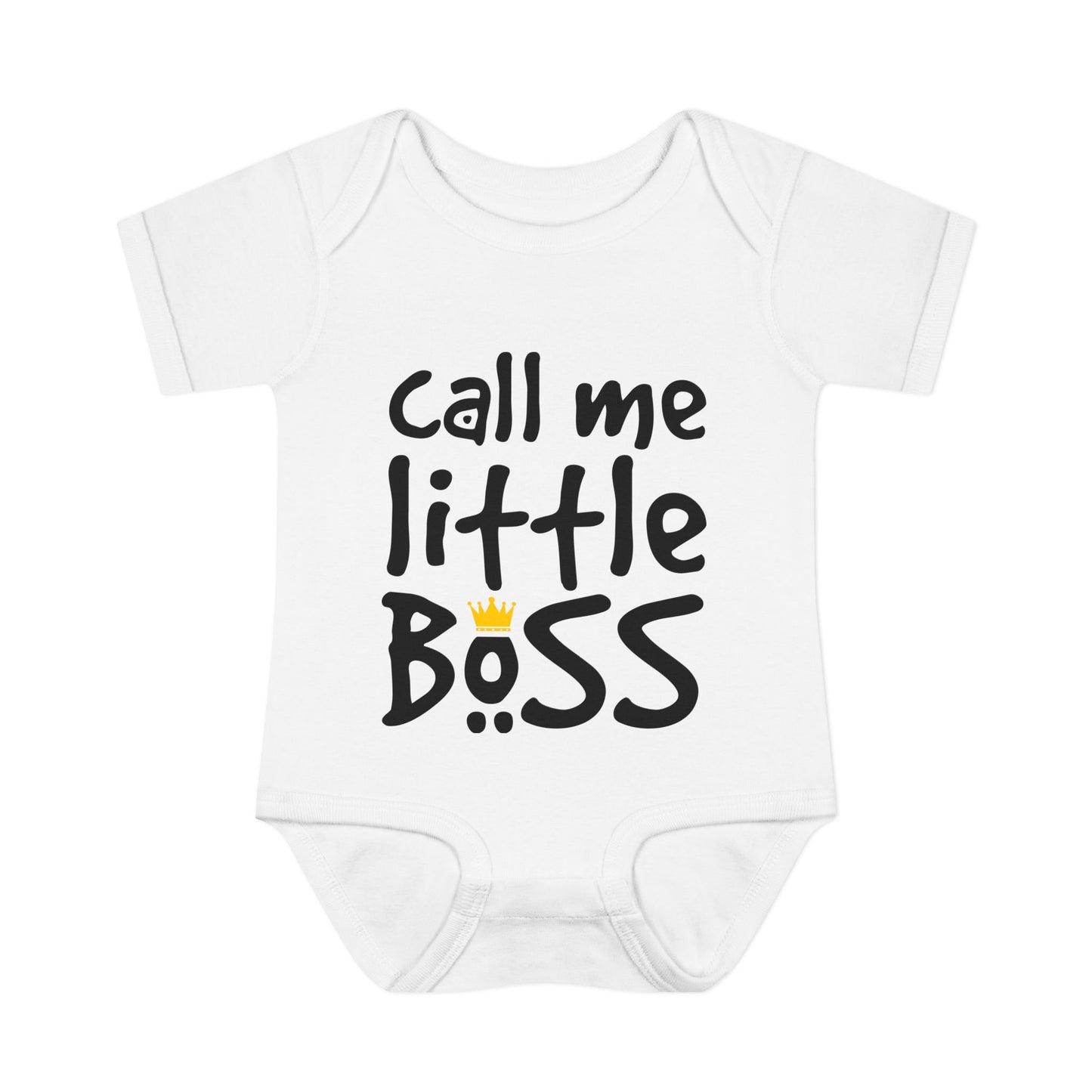Call Me Little Boss (Crown) Infant Baby Rib Bodysuit