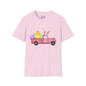 Easter Chick & Eggs In Vintage Truck Adult T-shirt