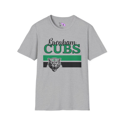 Brenham Cubs w/Mascot & Stripes Adult T-shirt