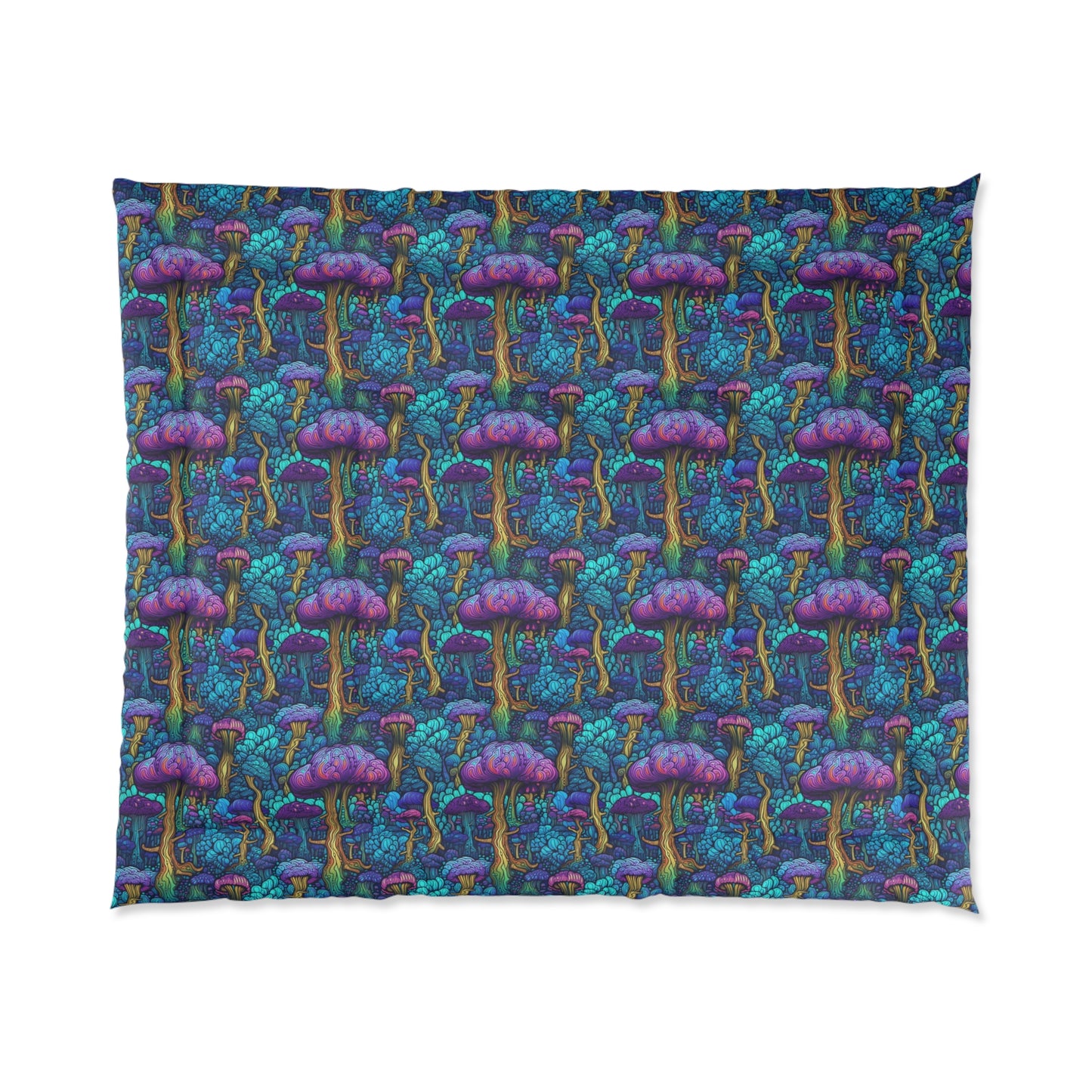 Trippy Purple Mushroom Comforter
