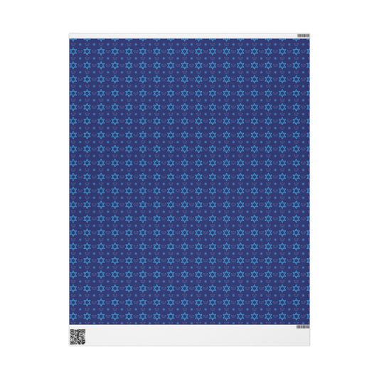 Menorah/Star of David 3 Hanukkah Wrapping Paper