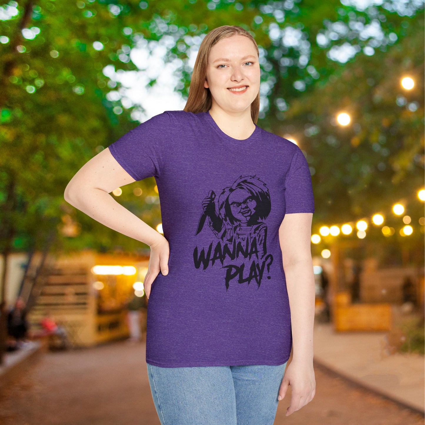 Chucky Wanna Play? Adult T-shirt