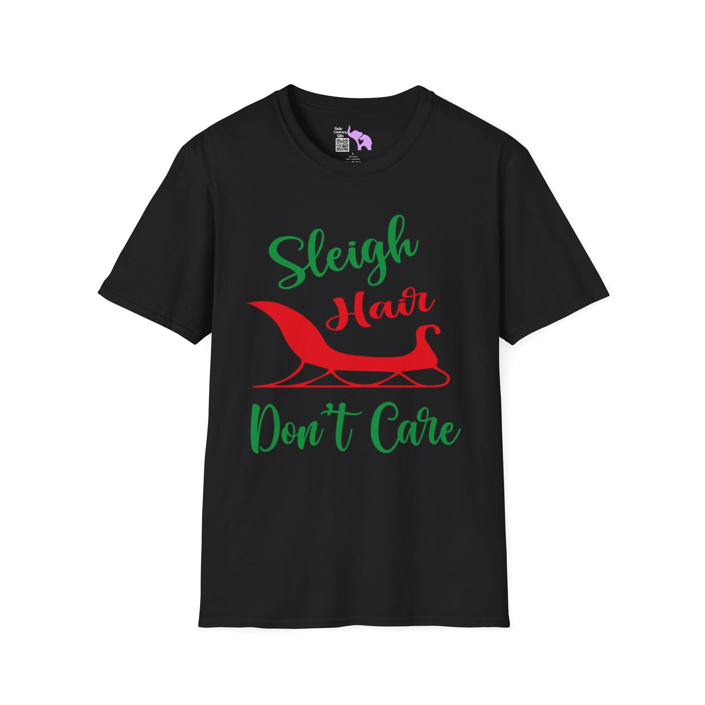 Sleigh Hair Don't Care Adult T-shirt